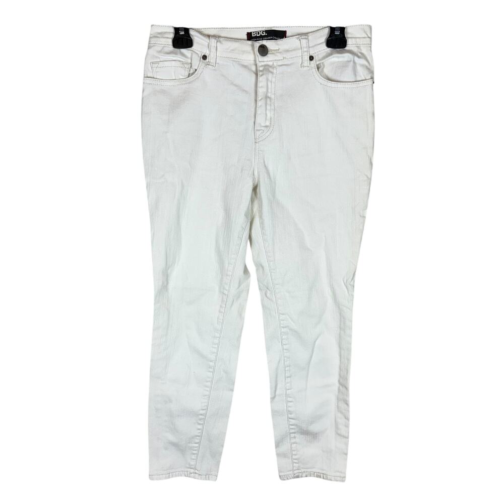 BDG Jeans Jeans Women's 29 White Denim Stretch High-Rise Grazer Cigarette Skinny